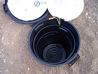 Trash cans used for in ground nutrient reservoir